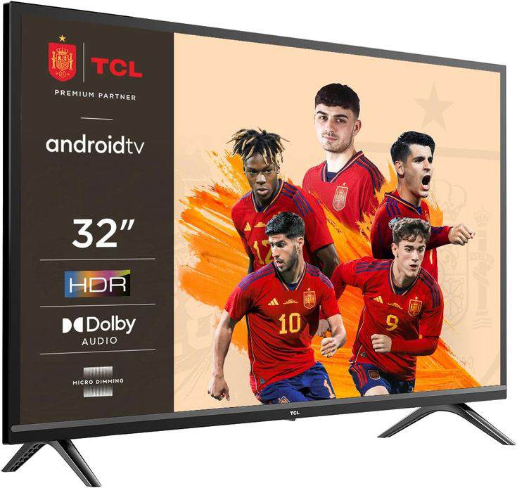 TCL Android TV 32" – HD Android TV HDR Dolby Audio Micro Dimming